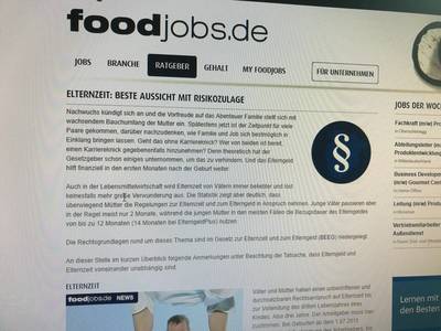 Elternzeit // foodjobs.de